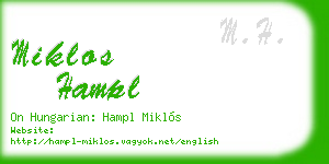 miklos hampl business card